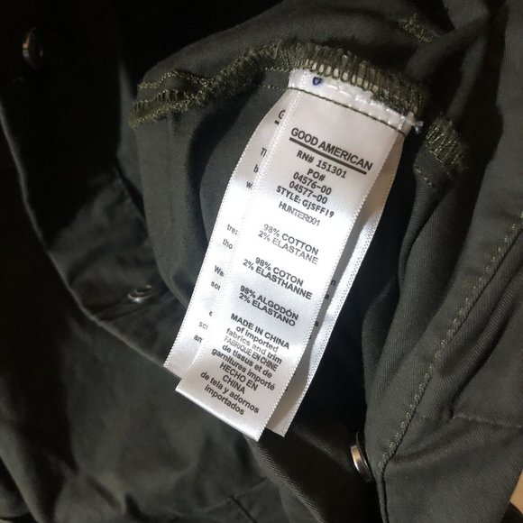 NWT Good American Jumpsuit One Piece Full Zip Womens Size 6 Cargo Military - Picture 9 of 13